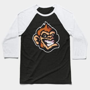 Happy Monkey Face Baseball T-Shirt